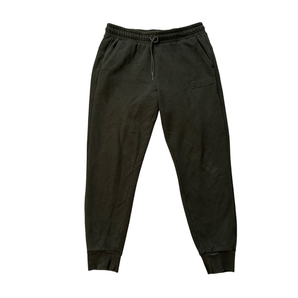 Puma Men's Joggers Sweatpants Lounge Gym Training Olive Green‎ Size Large